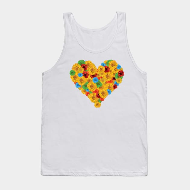 I Love Daisies Tank Top by JillyBeanDesign